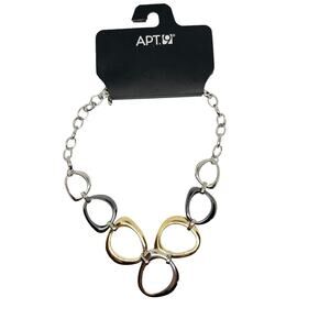 Apt 9 mixed metal geometric necklace NWT